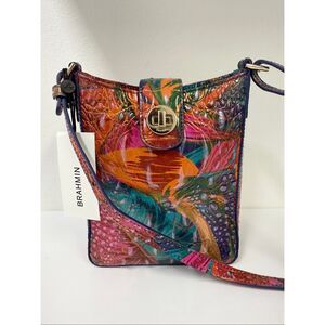 Brahmin Marley Crossbody Purse Bag Lush Melbourne Genuine Leather NWT Multicolor